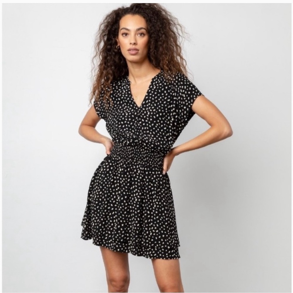 Rails Karla Dress Black Ivory Spots